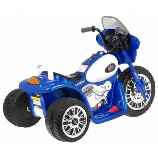 Motocicleta electrica Chopper JT568, roti si scaun din plastic, 79x46x54, putere 20W - Albastru