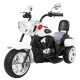 Motocicleta electrica Chopper NightBike TR1501, roti si scaun din plastic, 92x34x63 cm, putere 6V - Alb