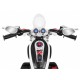 Motocicleta electrica Chopper NightBike TR1501, roti si scaun din plastic, 92x34x63 cm, putere 6V - Alb