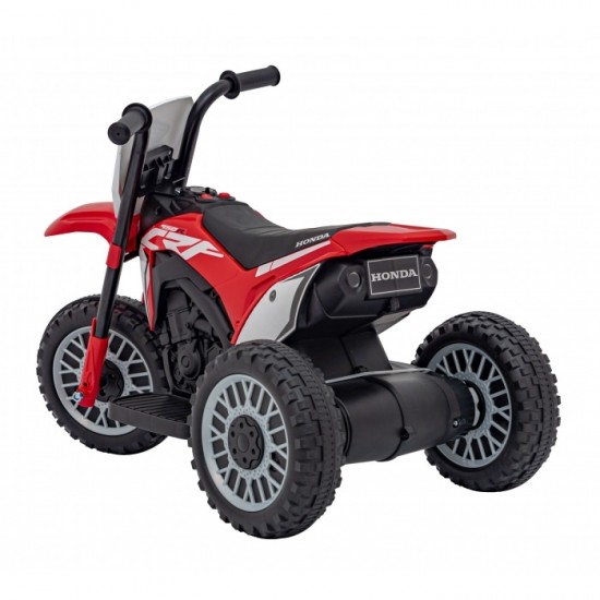 Motocicleta electrica Honda CRF 450R, roti din plastic, 70x41x50 cm, putere 30W - Rosu