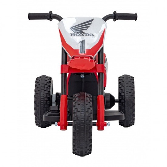 Motocicleta electrica Honda CRF 450R, roti din plastic, 70x41x50 cm, putere 30W - Rosu