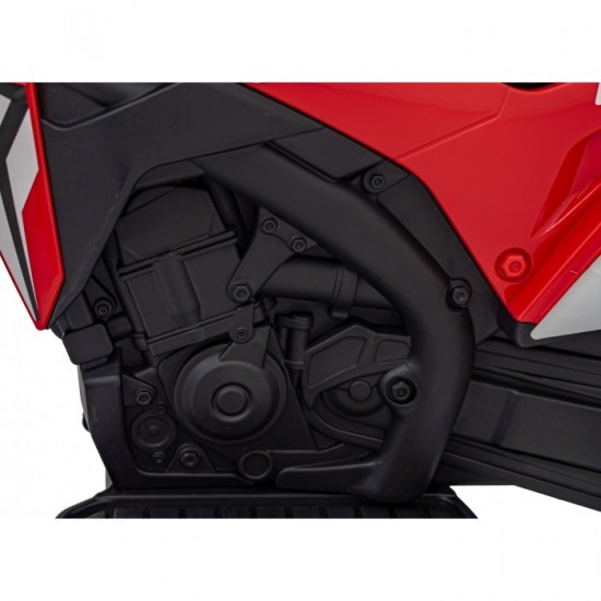 Motocicleta electrica Honda CRF 450R, roti din plastic, 70x41x50 cm, putere 30W - Rosu