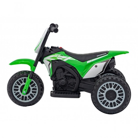 Motocicleta electrica Honda CRF 450R, roti din plastic, 70x41x50 cm, putere 30W - Verde