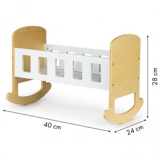 Patut balansoar din lemn pentru papusi Ecotoys