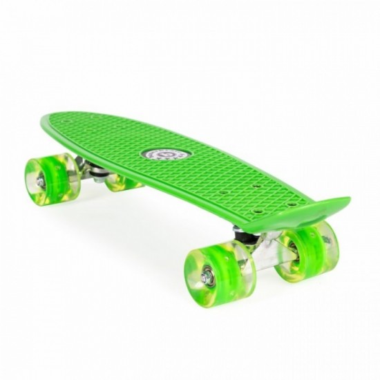 Penny board pentru copii cu lumini LED - Verde