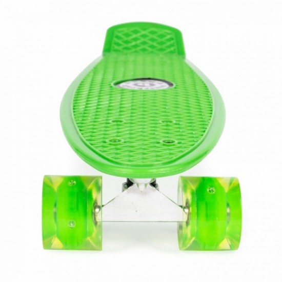 Penny board pentru copii cu lumini LED - Verde