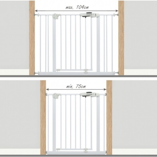 Poarta de siguranta 74-105 cm Kidwell Guarda - Alb