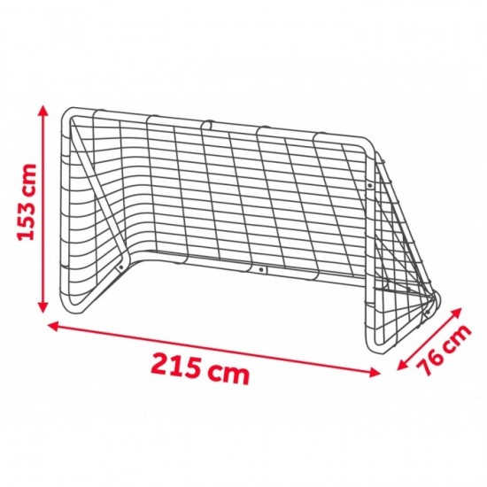 Poarta mare pentru fotbal cu covoras numerotat, 215 x 76 x 153 cm,  Neo-Sport 1451