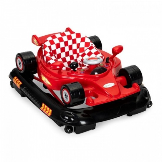 Premergator Formula 1 pentru copii cu panou multimedia Ecotoys J-A301E0 - Rosu