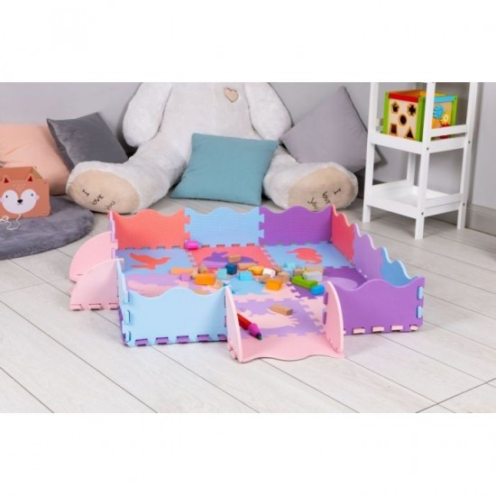 Salteluta de joaca din spuma EVA cu 25 de piese Ecotoys 32522 - Multicolor