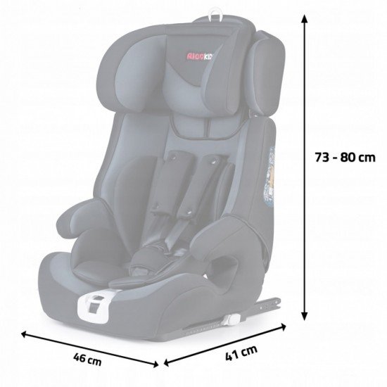 Scaun auto 9-36 Kg cu Isofix Ricokids Zebo - Graphite Scaun auto 9-36 Kg cu Isofix Ricokids Zebo - Graphite