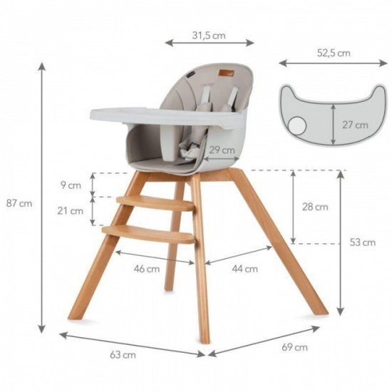 Scaun de masa Kidwell Nobis – Bej