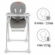 Scaun de masa multifunctional Kidwell Beno Gray