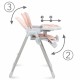 Scaun de masa multifunctional Kidwell Beno Pink