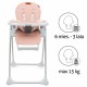 Scaun de masa multifunctional Kidwell Beno Pink