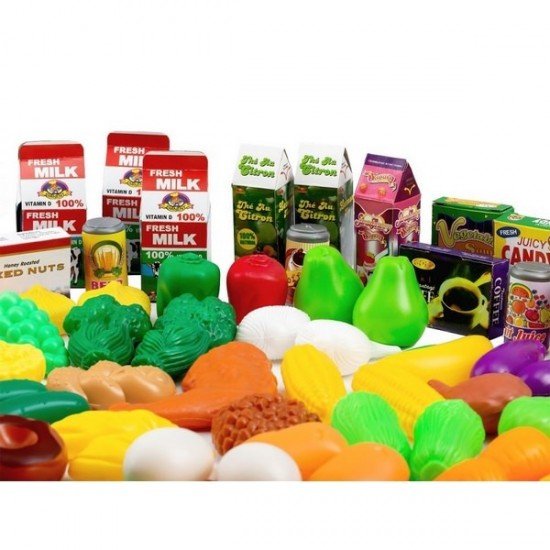 Set alimente fructe si legume Ecotoys 120 piese