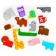 Set puzzle 14 figurine in forma de animale din lemn Ecotoys 3002