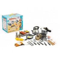 Set accesorii pentru bucatarie copii, 36 elemente, Ecotoys HC487924