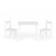 Set de masa cu doua scaune pentru copii Ecotoys ESC-W-0288A - Alb