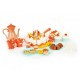 Set tort aniversar cu accesorii, 82 de elemente, Ecotoys HC417716