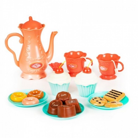 Set tort aniversar cu accesorii, 82 de elemente, Ecotoys HC417716