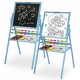 Tabla educationala cu doua fete si accesorii Ricokids RK-800, 101 x 54 x 55 cm, Albastru