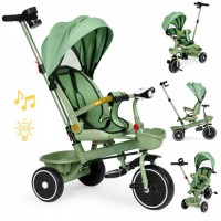 Tricicleta 2 in 1 pentru copii, scaun rotativ 360°, roti din spuma EVA, Ecotoys WQL-066-18 - Verde