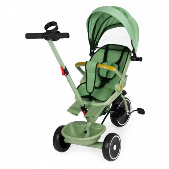 Tricicleta 2 in 1 pentru copii, scaun rotativ 360°, roti din spuma EVA, Ecotoys WQL-066-18 - Verde Tricicleta 2 in 1 pentru copii, scaun rotativ 360°, roti din spuma EVA, Ecotoys WQL-066-18 - Verde