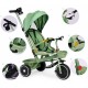 Tricicleta 2 in 1 pentru copii, scaun rotativ 360°, roti din spuma EVA, Ecotoys WQL-066-18 - Verde Tricicleta 2 in 1 pentru copii, scaun rotativ 360°, roti din spuma EVA, Ecotoys WQL-066-18 - Verde