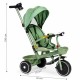 Tricicleta 2 in 1 pentru copii, scaun rotativ 360°, roti din spuma EVA, Ecotoys WQL-066-18 - Verde Tricicleta 2 in 1 pentru copii, scaun rotativ 360°, roti din spuma EVA, Ecotoys WQL-066-18 - Verde