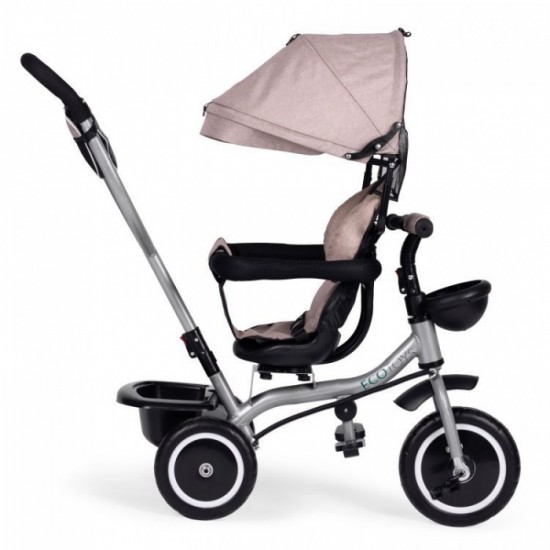 Tricicleta 2 in 1 pentru copii, scaun rotativ 360°, roti din spuma EVA, Ecotoys WQL-066-52 - Bej Tricicleta 2 in 1 pentru copii, scaun rotativ 360°, roti din spuma EVA, Ecotoys WQL-066-52 - Bej