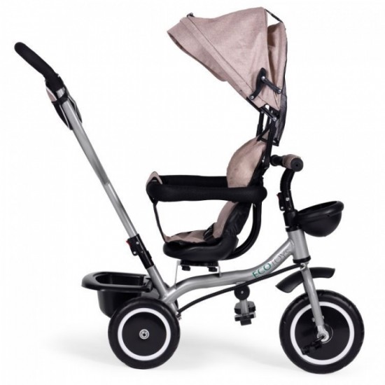 Tricicleta 2 in 1 pentru copii, scaun rotativ 360°, roti din spuma EVA, Ecotoys WQL-066-52 - Bej Tricicleta 2 in 1 pentru copii, scaun rotativ 360°, roti din spuma EVA, Ecotoys WQL-066-52 - Bej