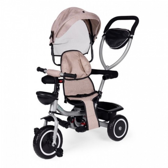 Tricicleta 2 in 1 pentru copii, scaun rotativ 360°, roti din spuma EVA, Ecotoys WQL-066-52 - Bej Tricicleta 2 in 1 pentru copii, scaun rotativ 360°, roti din spuma EVA, Ecotoys WQL-066-52 - Bej