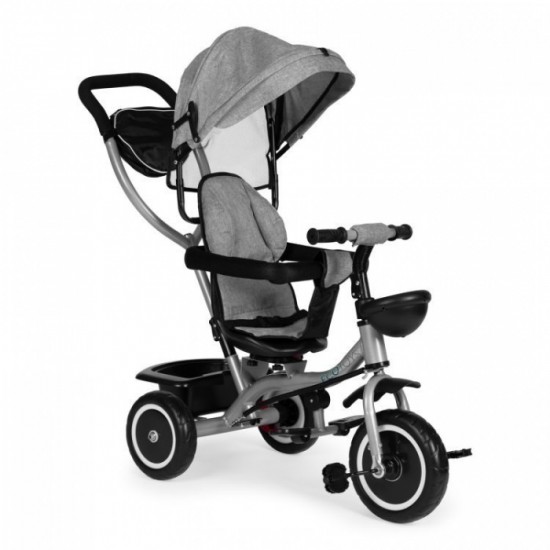 Tricicleta 2 in 1 pentru copii, scaun rotativ 360°, roti din spuma EVA, Ecotoys WQL-066-52 - Gri Tricicleta 2 in 1 pentru copii, scaun rotativ 360°, roti din spuma EVA, Ecotoys WQL-066-52 - Gri