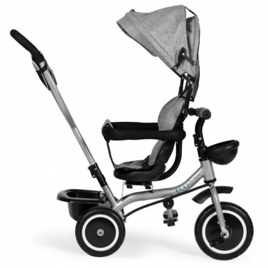 Tricicleta 2 in 1 pentru copii, scaun rotativ 360°, roti din spuma EVA, Ecotoys WQL-066-52 - Gri Tricicleta 2 in 1 pentru copii, scaun rotativ 360°, roti din spuma EVA, Ecotoys WQL-066-52 - Gri