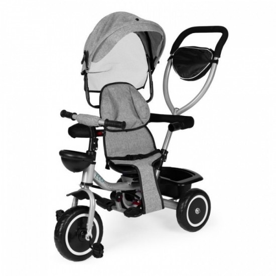 Tricicleta 2 in 1 pentru copii, scaun rotativ 360°, roti din spuma EVA, Ecotoys WQL-066-52 - Gri Tricicleta 2 in 1 pentru copii, scaun rotativ 360°, roti din spuma EVA, Ecotoys WQL-066-52 - Gri