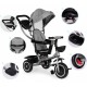 Tricicleta 2 in 1 pentru copii, scaun rotativ 360°, roti din spuma EVA, Ecotoys WQL-066-52 - Gri Tricicleta 2 in 1 pentru copii, scaun rotativ 360°, roti din spuma EVA, Ecotoys WQL-066-52 - Gri
