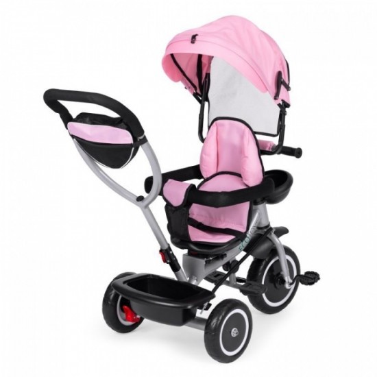 Tricicleta 2 in 1 pentru copii, scaun rotativ 360°, roti din spuma EVA, Ecotoys WQL-066-52 - Roz Tricicleta 2 in 1 pentru copii, scaun rotativ 360°, roti din spuma EVA, Ecotoys WQL-066-52 - Roz
