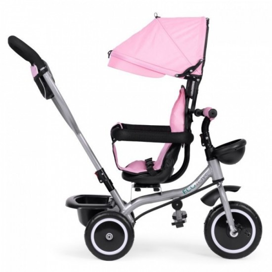 Tricicleta 2 in 1 pentru copii, scaun rotativ 360°, roti din spuma EVA, Ecotoys WQL-066-52 - Roz Tricicleta 2 in 1 pentru copii, scaun rotativ 360°, roti din spuma EVA, Ecotoys WQL-066-52 - Roz