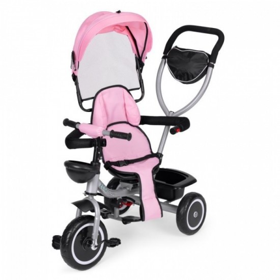 Tricicleta 2 in 1 pentru copii, scaun rotativ 360°, roti din spuma EVA, Ecotoys WQL-066-52 - Roz Tricicleta 2 in 1 pentru copii, scaun rotativ 360°, roti din spuma EVA, Ecotoys WQL-066-52 - Roz