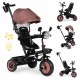 Tricicleta 3 in 1 pentru copii, scaun rotativ 360°, roti din spuma EVA, Ecotoys WQL-066-51 - Bej Tricicleta 3 in 1 pentru copii, scaun rotativ 360°, roti din spuma EVA, Ecotoys WQL-066-51 - Bej