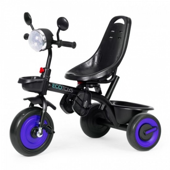Tricicleta 3 in 1 pentru copii, scaun rotativ 360°, roti din spuma EVA, Ecotoys WQL-066-51 - Albastru Tricicleta 3 in 1 pentru copii, scaun rotativ 360°, roti din spuma EVA, Ecotoys WQL-066-51 - Albastru
