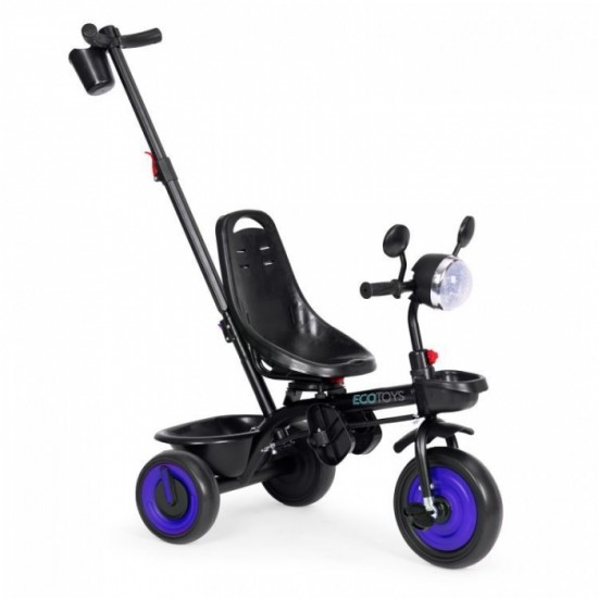 Tricicleta 3 in 1 pentru copii, scaun rotativ 360°, roti din spuma EVA, Ecotoys WQL-066-51 - Albastru Tricicleta 3 in 1 pentru copii, scaun rotativ 360°, roti din spuma EVA, Ecotoys WQL-066-51 - Albastru