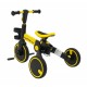 Tricicleta cu pedale 3 in 1 si roti din cauciuc SporTrike - Galben