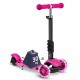 Trotineta 3 in 1 cu roti cu LED Ricokids Buggy 765300 - Roz