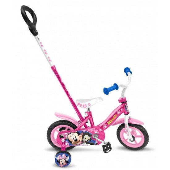 Bicicleta copii Stamp Minnie 10 inch cu bara de impins
