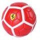 Mingie de fotbal Ferrari, marimea 5, rosu / alb