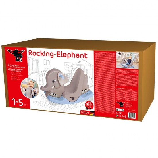 Balansoar pentru copii Big Rocking Elephant grey