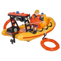 Barca Simba Fireman Sam Neptune 20 cm cu figurina si accesorii