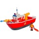 Barca Simba Fireman Sam Titan Fireboat 32 cm cu figurina si accesorii